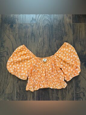Rip Curl XS Orange High Tide Crop Top